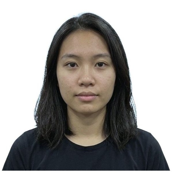 Photorealistic portrait corrected from a gym background to a clean fixed 2x2 passport photo